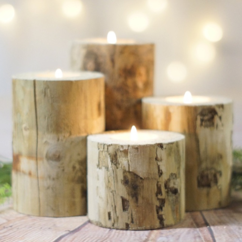 Rustic candle decor 🌲